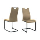 Sledestoelen set van 2 kunstleer zwart