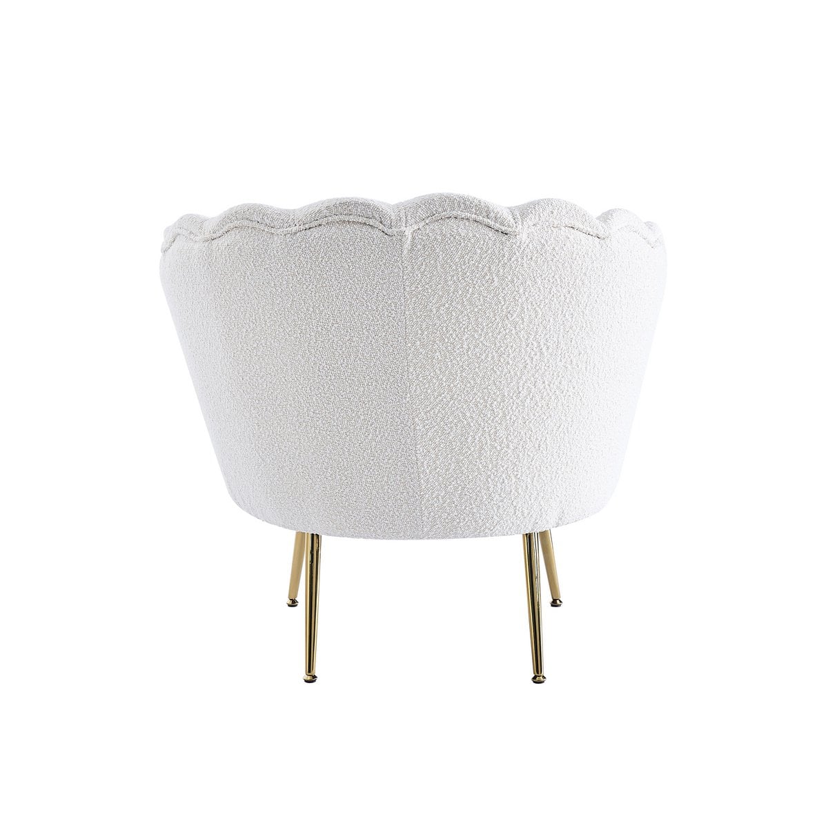 Shell Armchair with Bouclé Fabric