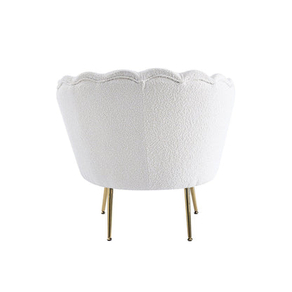 Shell Armchair with Bouclé Fabric