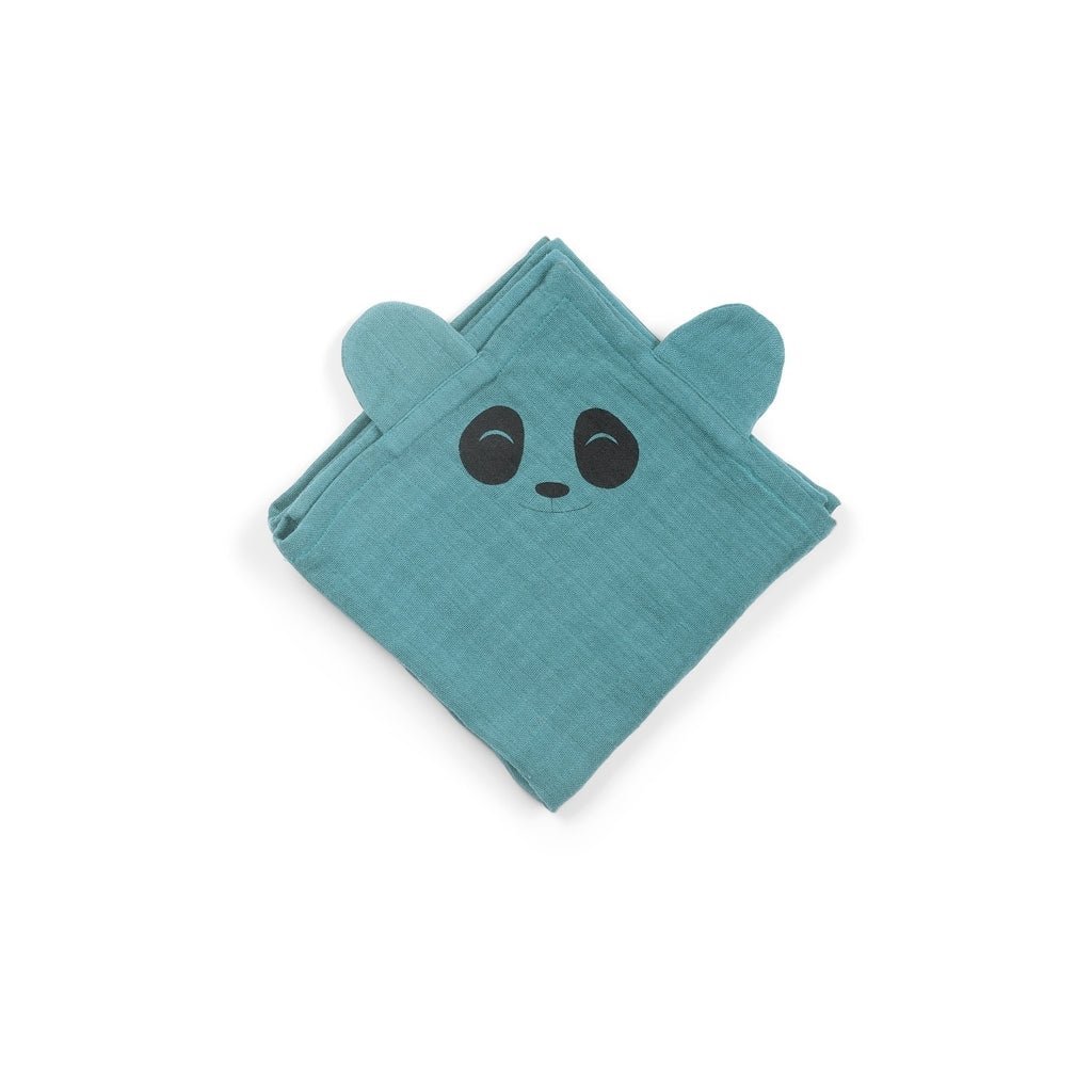 Knuffeldoekje 2-pack panda 70x70 cm biologisch katoen lood