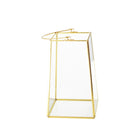 Lantaarn 10x10x20 cm goud glas