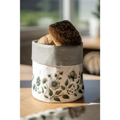 Bread Basket Ø 15x16 cm Beige Cotton