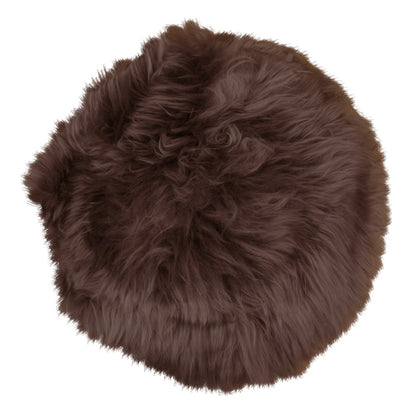 Zitting lamsleer bruin Ø35 cm