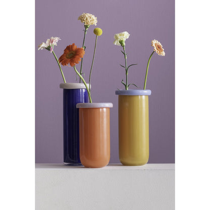 Vaas glas paars 14x25 cm