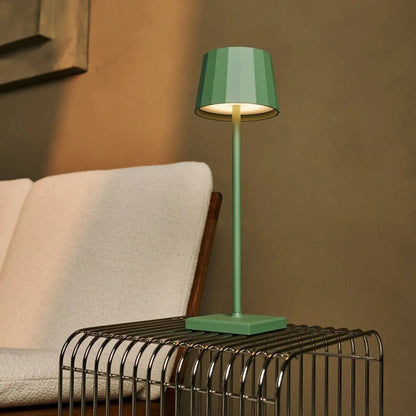Tafellamp oplaadbaar salie groen 38 cm