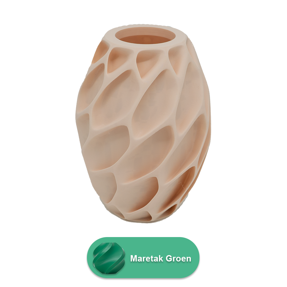 Oruna 3D vaas - 3D geprinte vaas - Duurzaam PLA - Geschikt voor kunstbloemen