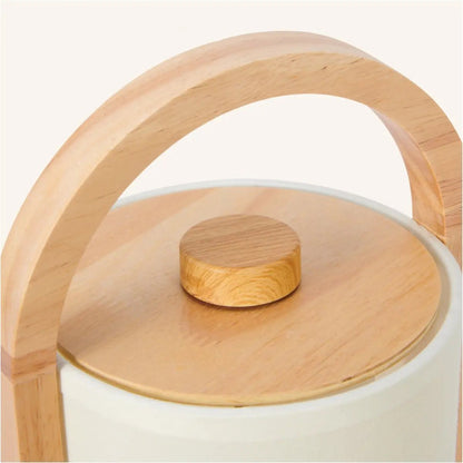 Houten tafellamp Ø18x27 cm oplaadbaar dimbaar