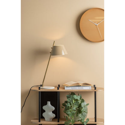 Tafellamp Savvy bruin ijzer marmer 33x19x53 cm