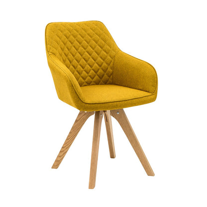 Eettafel 180x90 cm met 4 stoelen geel wit