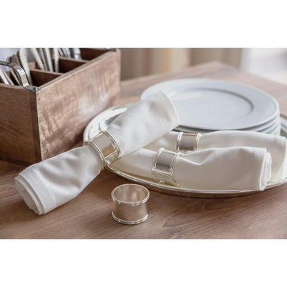 Servetringen 4 cm verzilverd set van 2