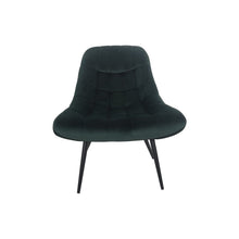 Armchair XXL velvet green metal black