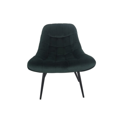 Fauteuil groen fluweel XXL 76x85.6x85.6 cm