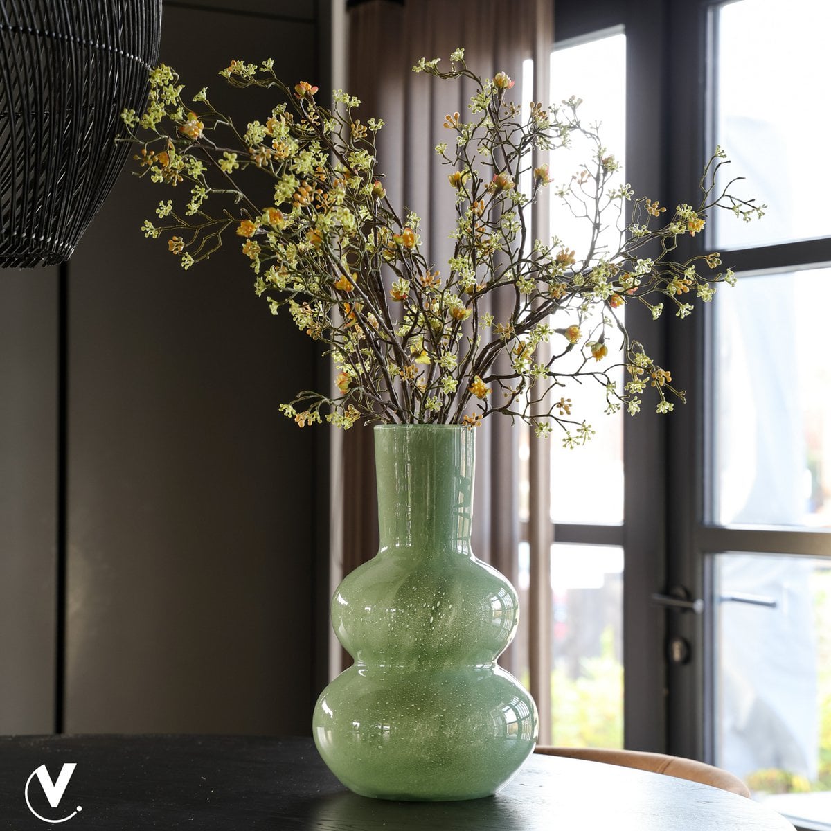 Vaas Lindi Elite groen 36x22 cm glas