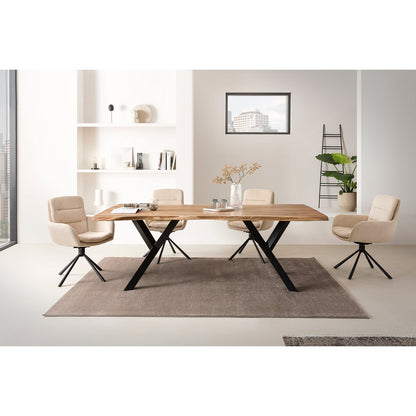 Eettafel acacia 220x110 cm massief hout