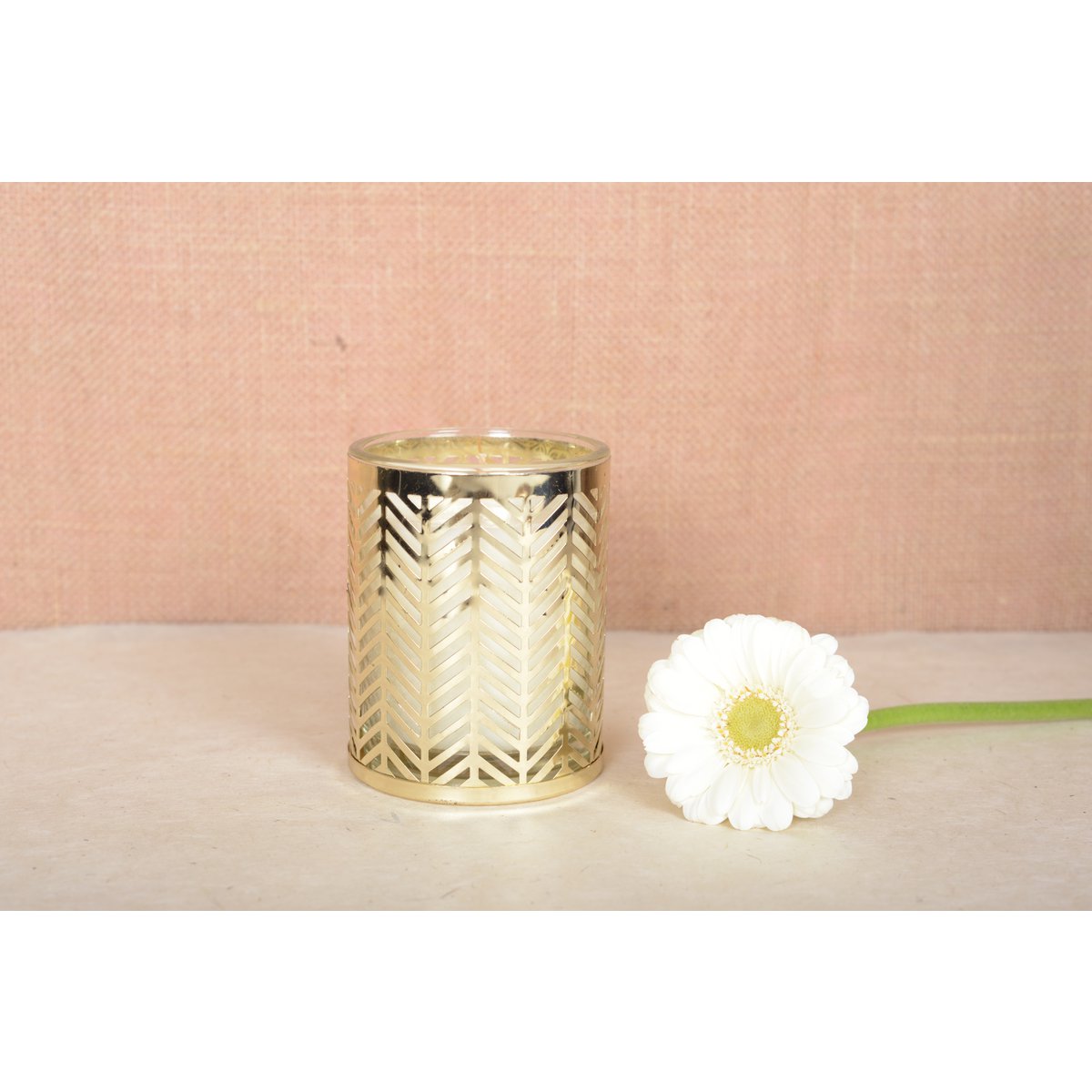 Geurlampje vanille goud 8x7,5 cm