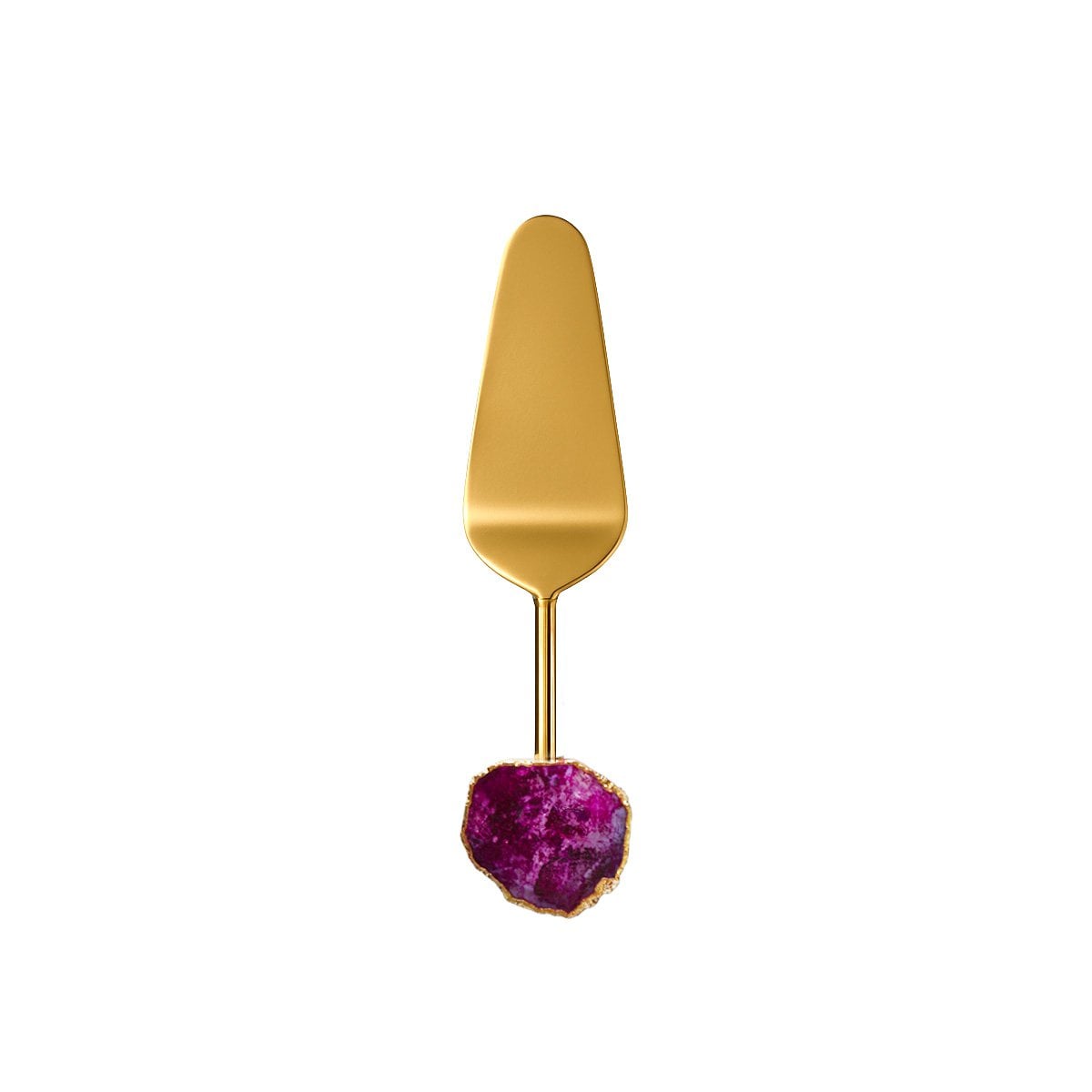 Gold cake shovel Pierre agate rose