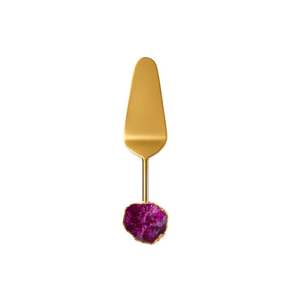 Gold cake shovel Pierre agate rose