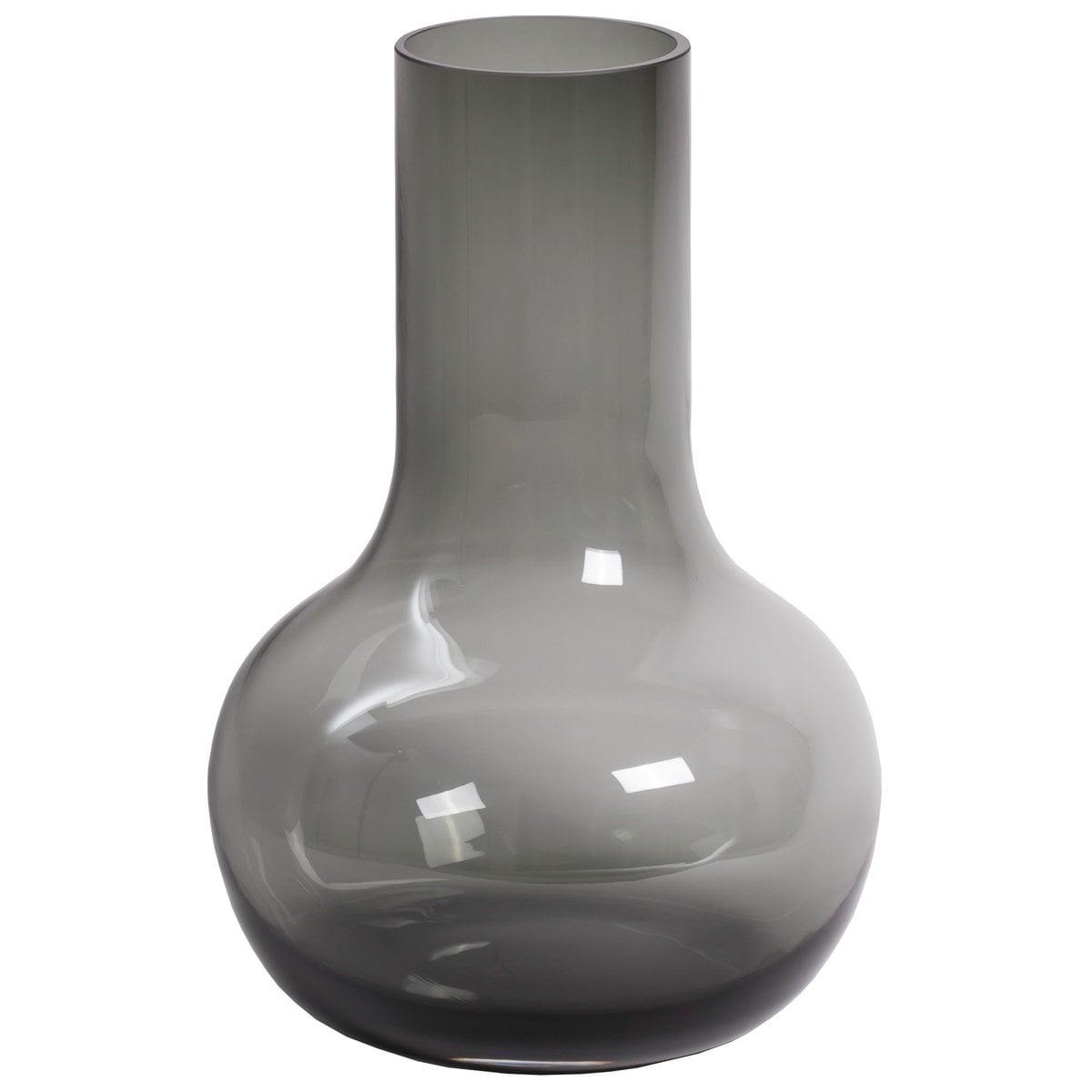 Vaas grijs glas Ø28 x H50 cm
