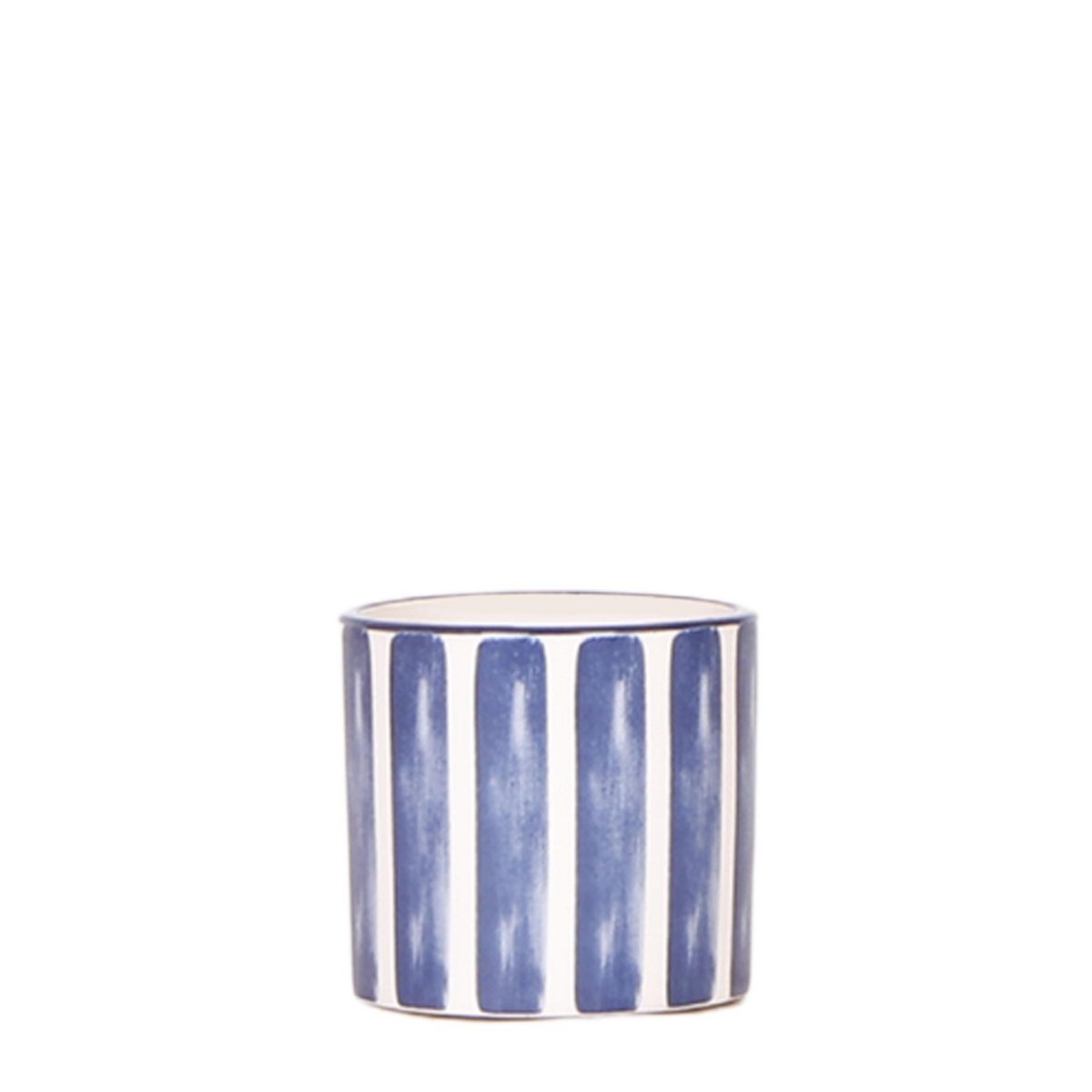 Sierpot keramiek Ø6 cm blauw streep