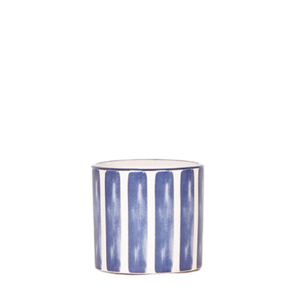 Sierpot keramiek Ø6 cm blauw streep