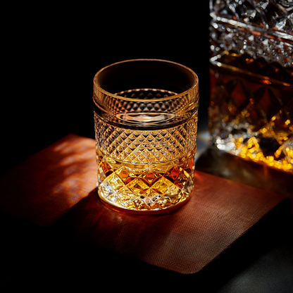 Whiskey karaf met glazen en koelstenen set