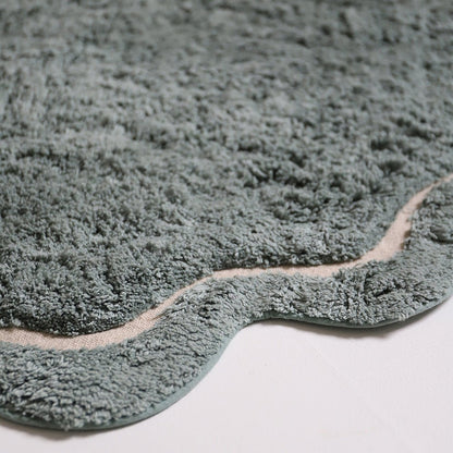 Sweet April Aqua washable cotton rug