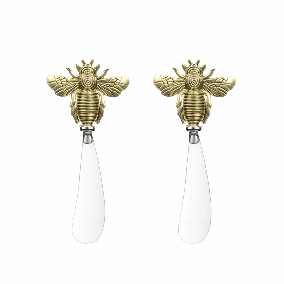Bijenverspreiders set van 2 goud 4x13x1 cm