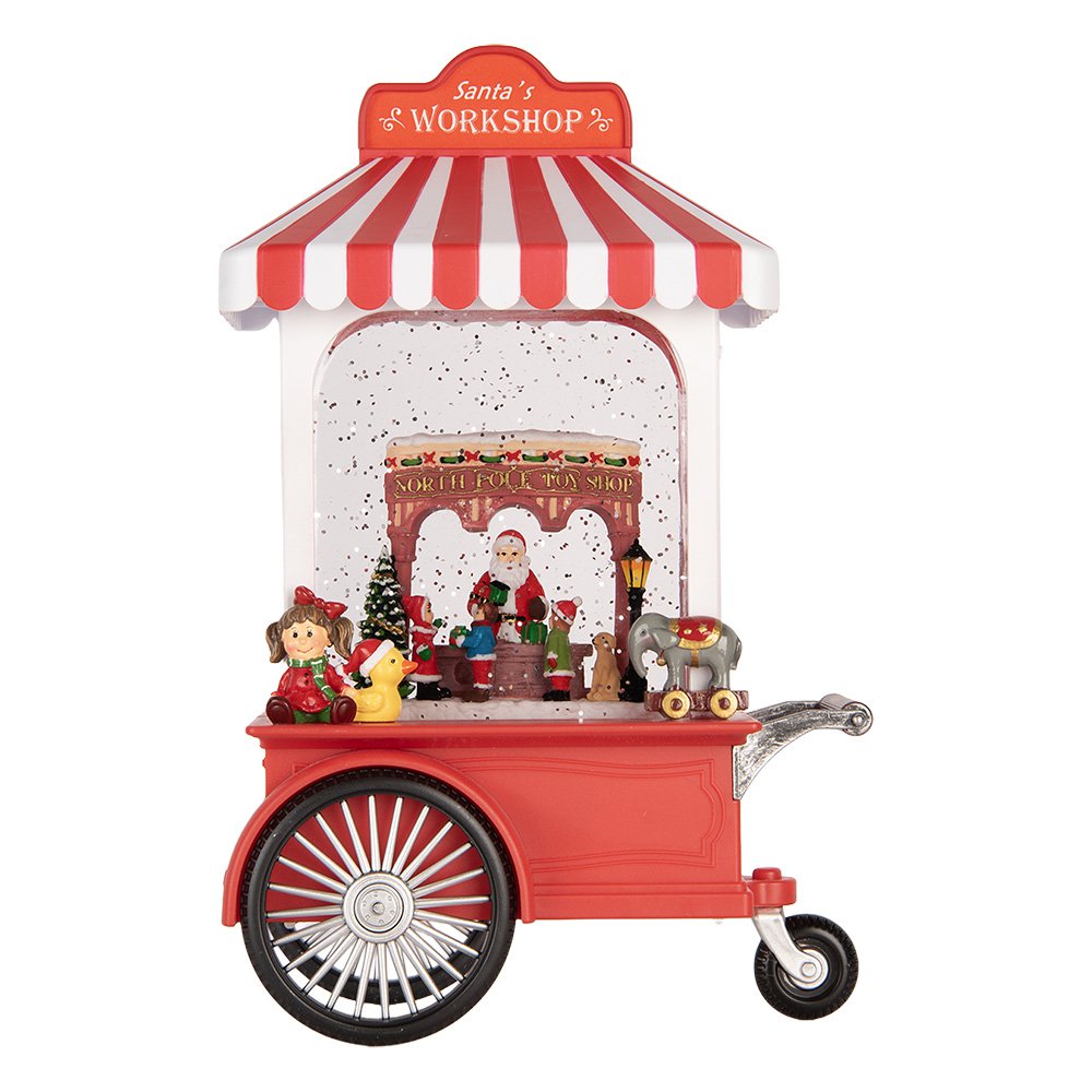 Muziekdoos ijskar 16x9x27 cm rood kunststof