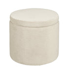 Ottoman with Storage - H41 x Ø42 cm - Off-white