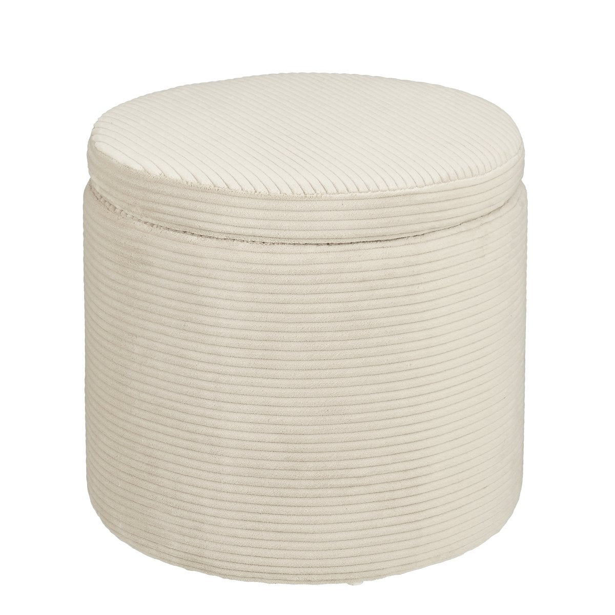 Poef met opbergruimte H41 x Ø42 cm off-white