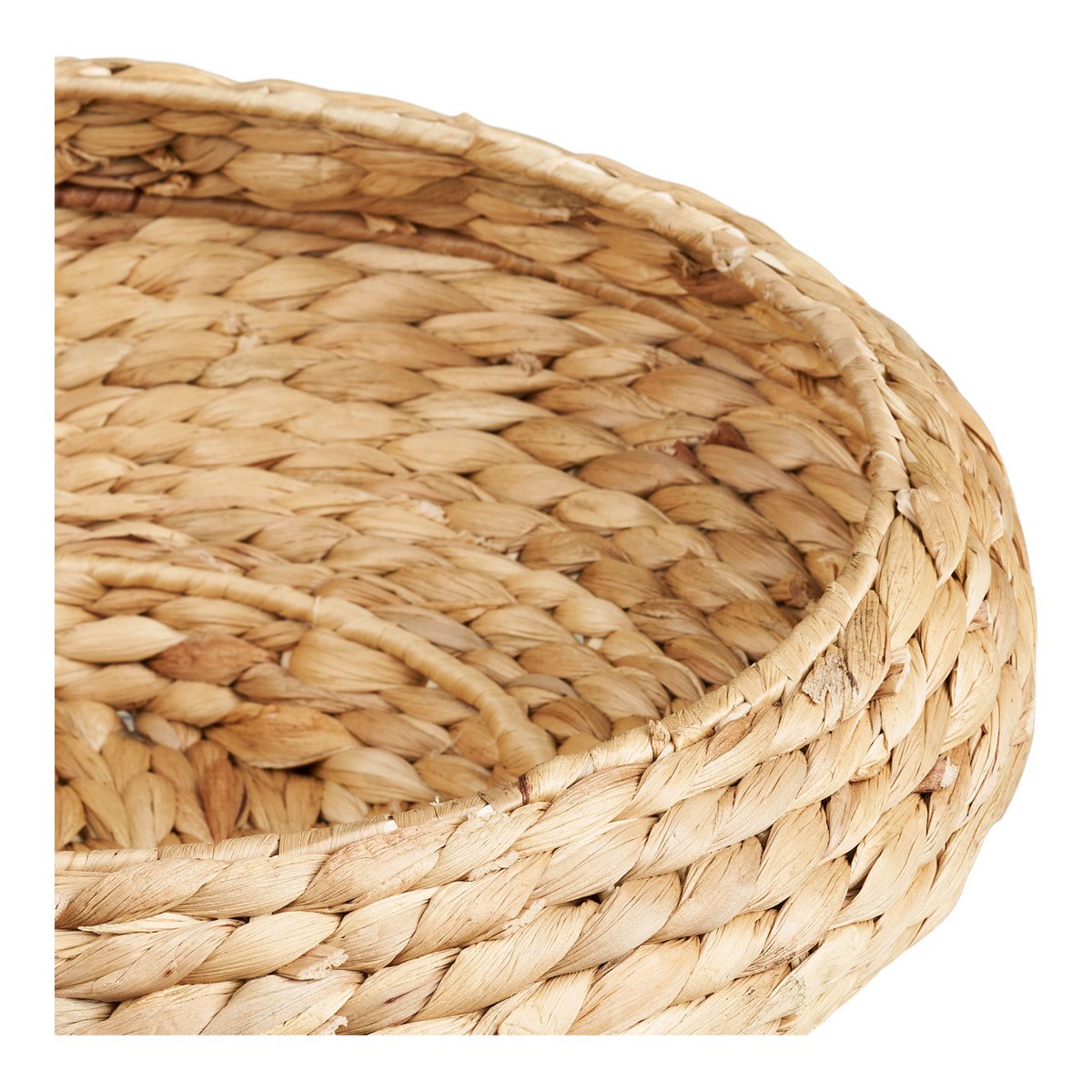 Dienblad waterhyacint naturel ø38x12.5 cm