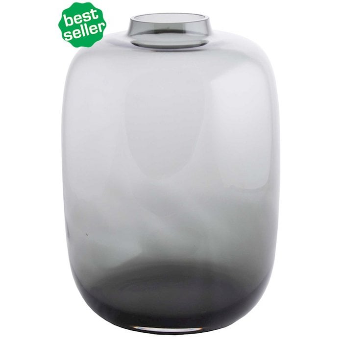 Vaas glas Artic grey Ø17xH24 cm