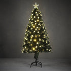Kunstkerstboom 150 cm groen fiber optic LED