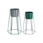 Plantenpotset grijs ijzer
