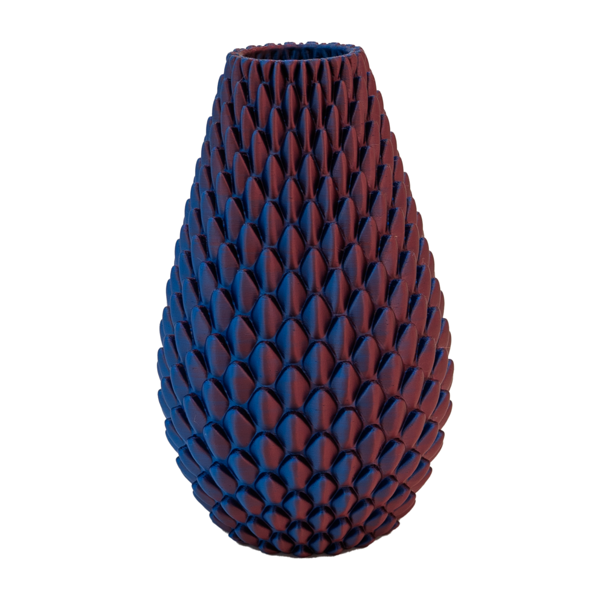 3D vaas PLA 20 cm groen/paars