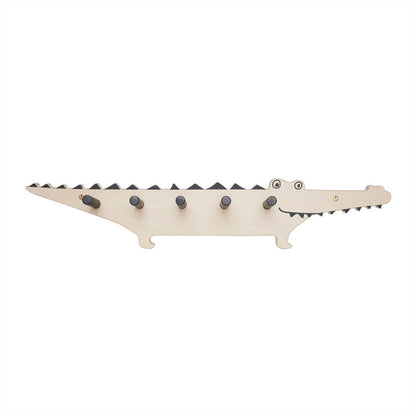 Krokodil kapstok berkenfineer 60 cm