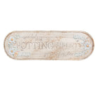 Text Board 76x1x24 cm Beige Metal