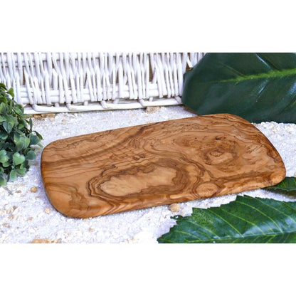 Ontbijtborden olijfhout 22x13 cm set 6