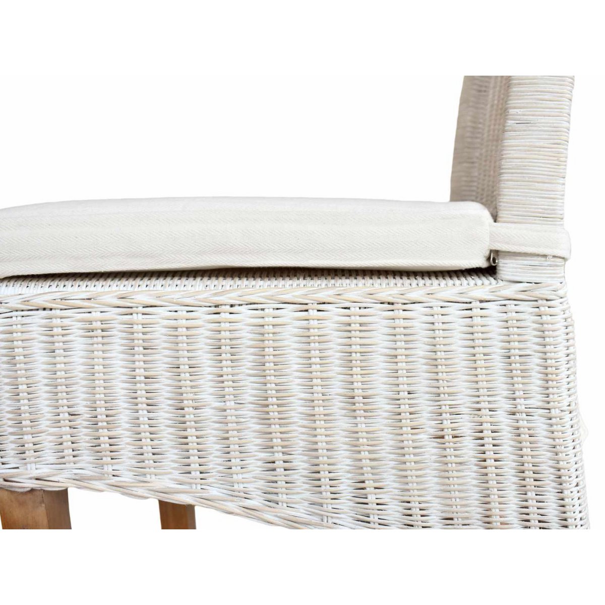 Eetkamerstoelen Perth Rattan Witte Mand Stoelen Zesdelig