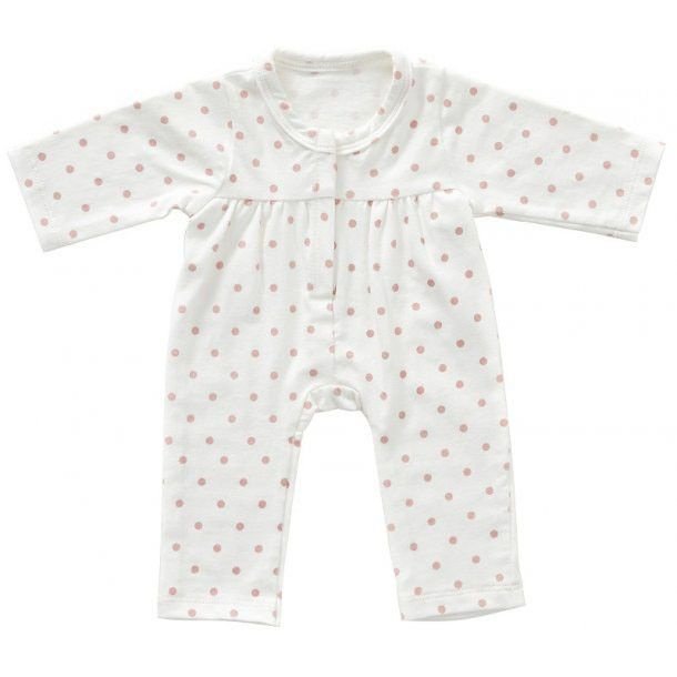 Poppen onesie roze stippen 35 cm