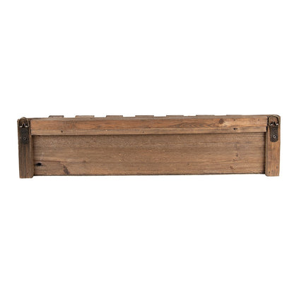 Wijnrek 57x28x14 cm hout bruin wandmontage