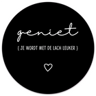 Muurcirkel 30 cm Dibond zwart