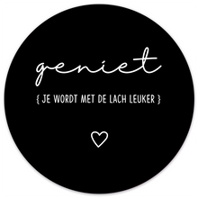 Muurcirkel 30 cm Dibond zwart