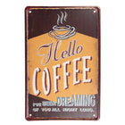 Wanddecoratie 20x30 cm metaal bruin geel