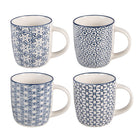 Mug Set of 4 300 ml White Porcelain