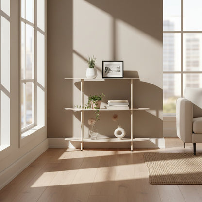 Rek ijzer off-white 90x28x81 cm