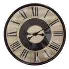 Wandklok 50 cm bruin beige kunststof