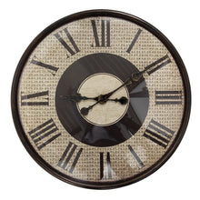 Wandklok 50 cm bruin beige kunststof