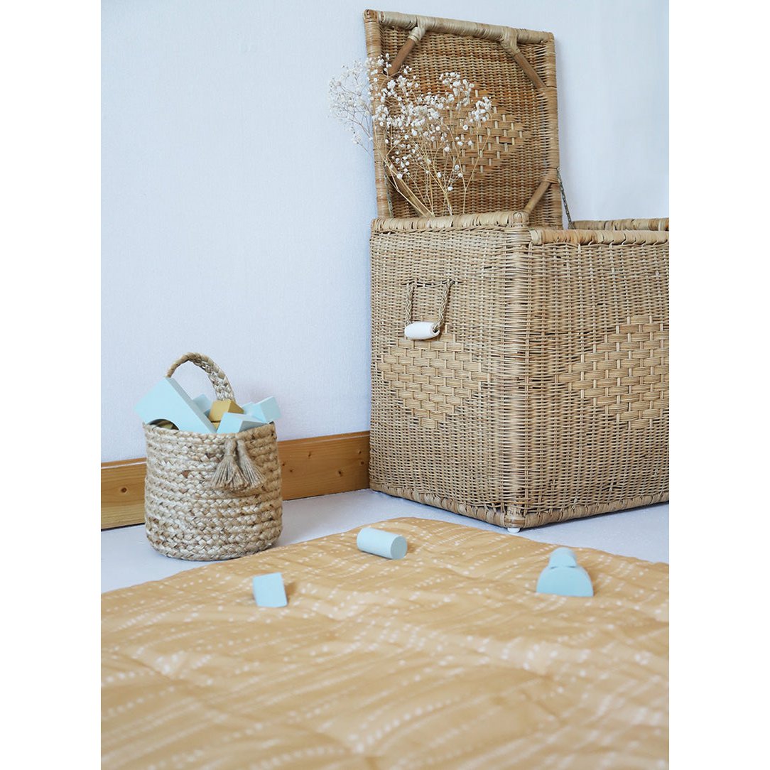 NEPO CARAMEL baby play mat with bohemian print