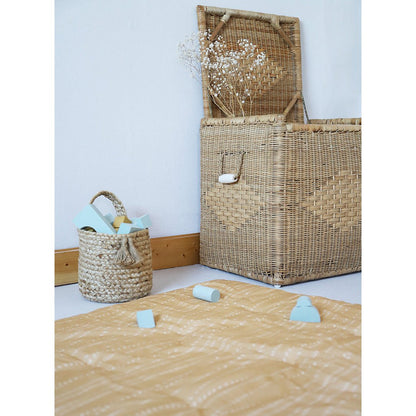 NEPO CARAMEL baby play mat with bohemian print